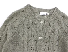 Name It dried sage cardigan strik